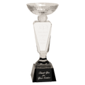 11 Clear Optic Crystal Cup With Black Pedestal Base