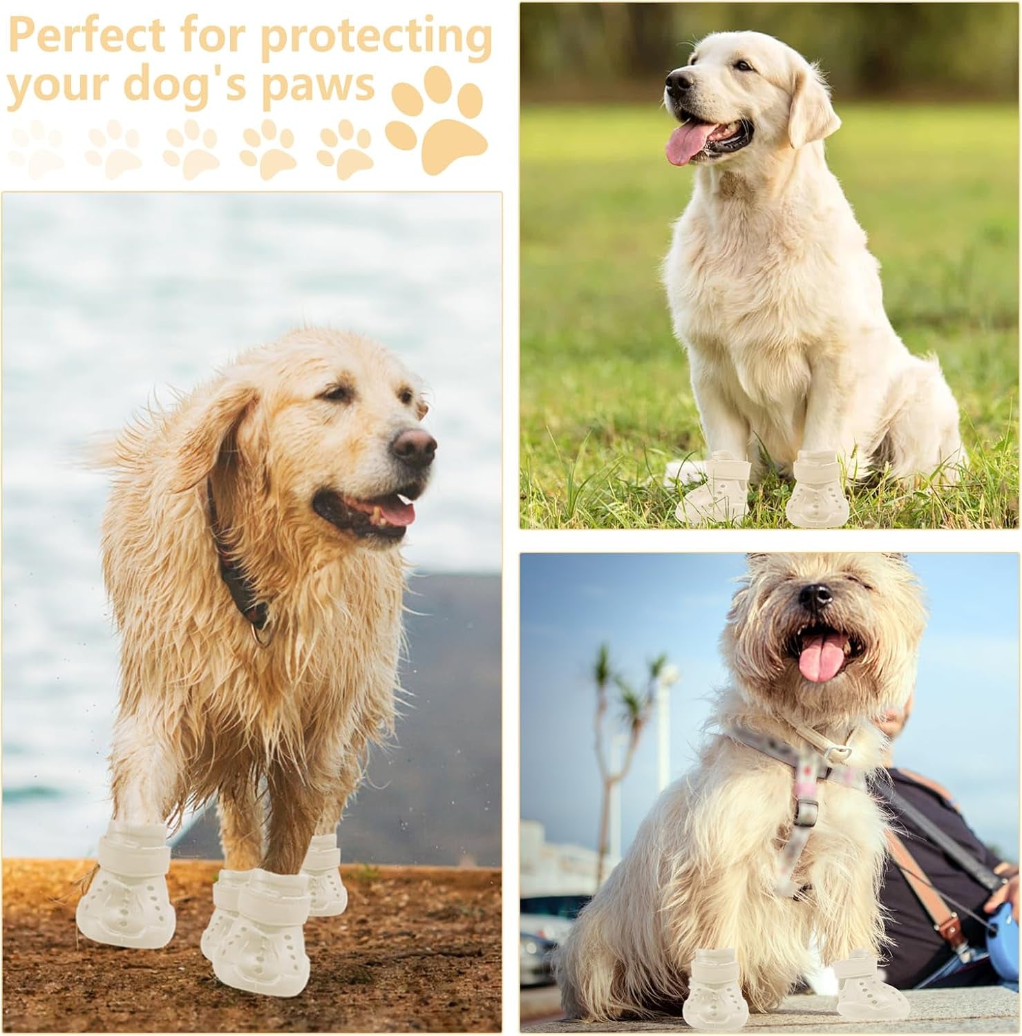 Indoor Dog Boots & Dog Shoes — Non-Slip Paw Protection (4-Pack)