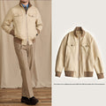 Stylish Stand-up Collar Faux Suede Velvet Jacket For The Modern Professional