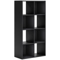 Langdrew Eight Cube Organizer in black with matte wood grain finish