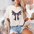 Bat Bow Comfort Colors Shirt – Trendy Halloween Tee