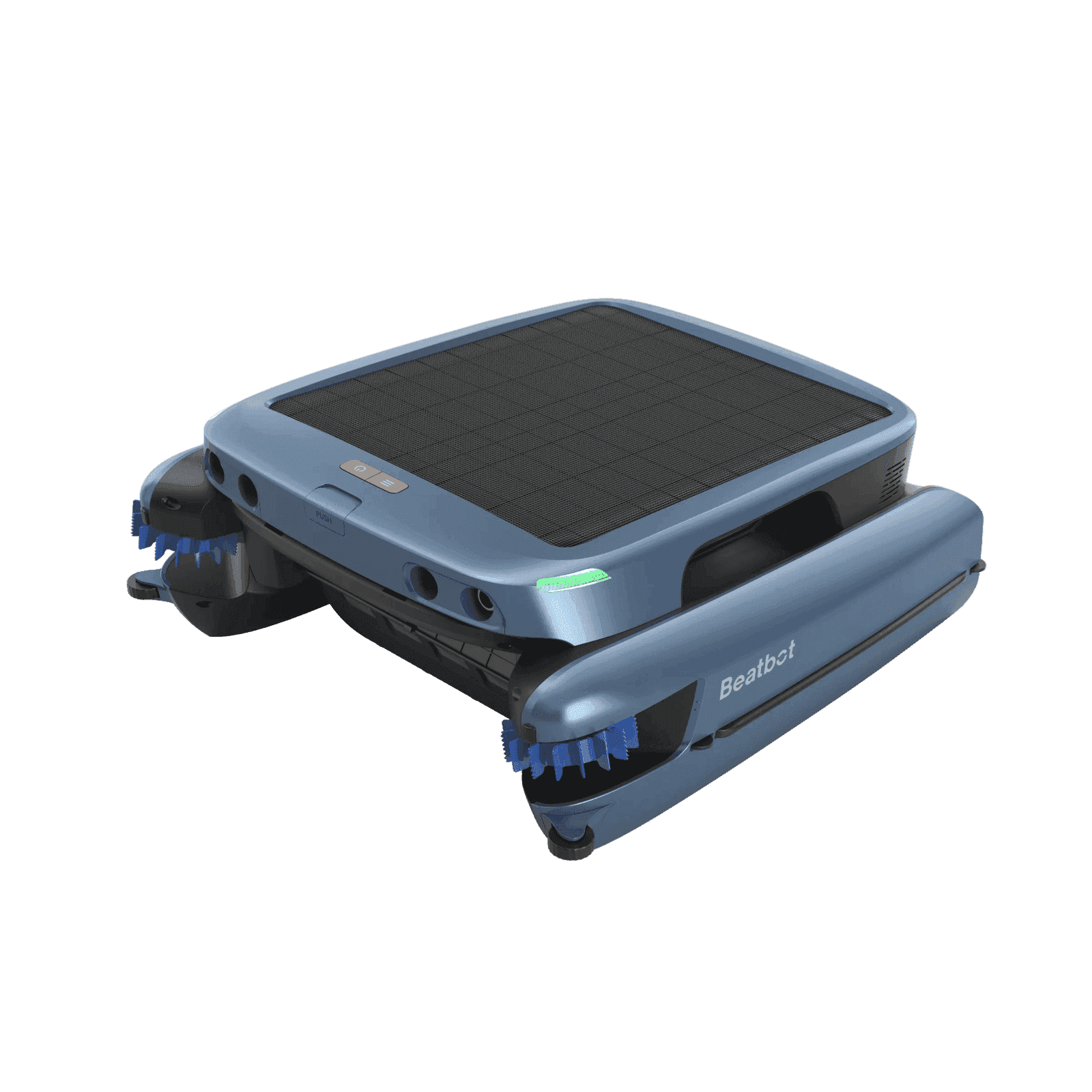 Beatbot iSkim Ultra robotic pool skimmer cleaning pool floor, walls, and surface with AI mapping and 9-motor system