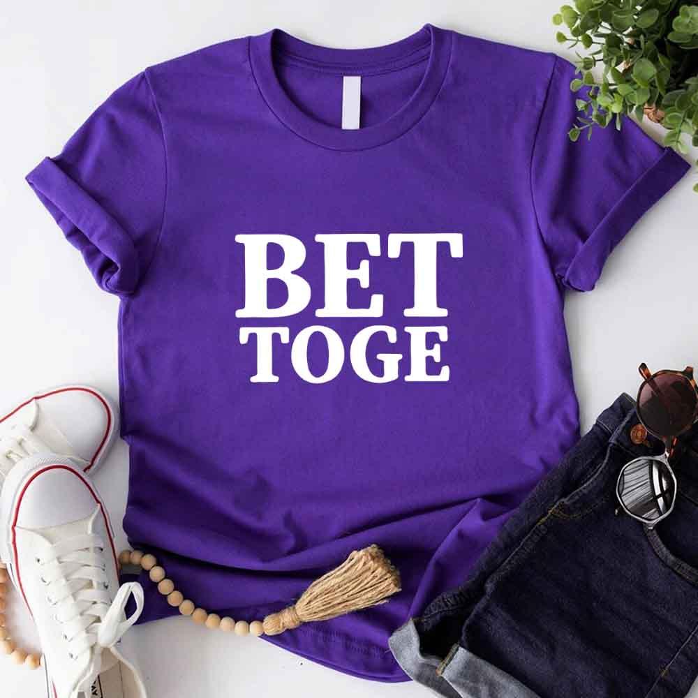 Couple wearing matching Better Together Couples Tee in soft cotton unisex fit