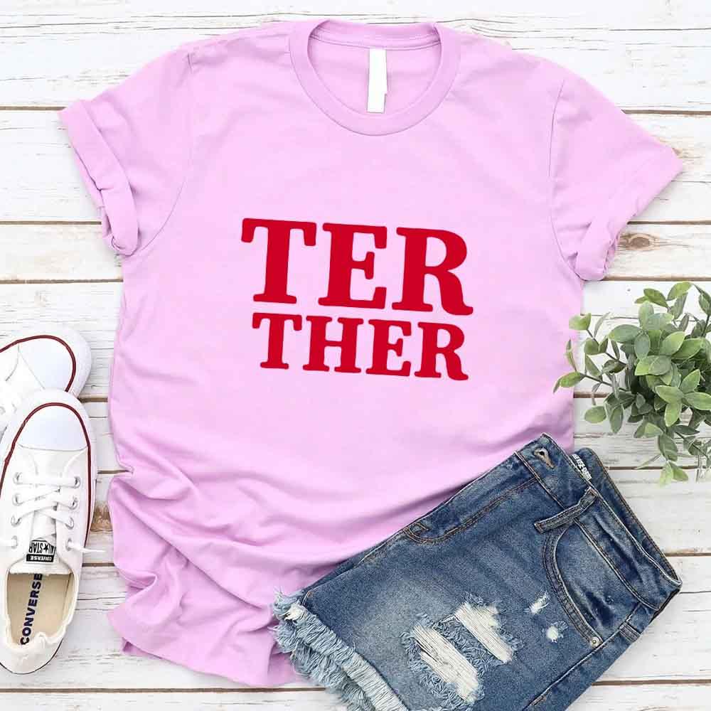 Couple wearing matching Better Together Couples Tee in classic unisex fit showing love and connection