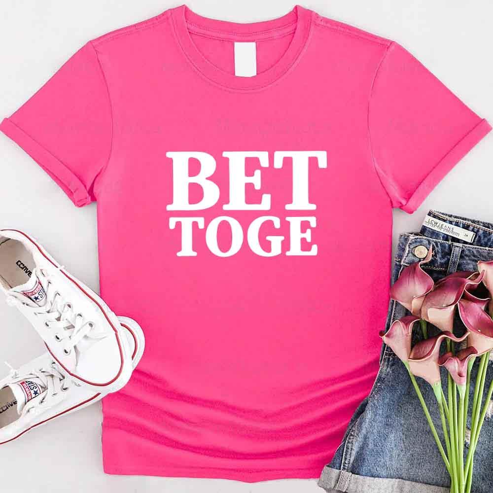 Couple wearing matching Better Together Couples Tee in classic unisex fit showing love and connection