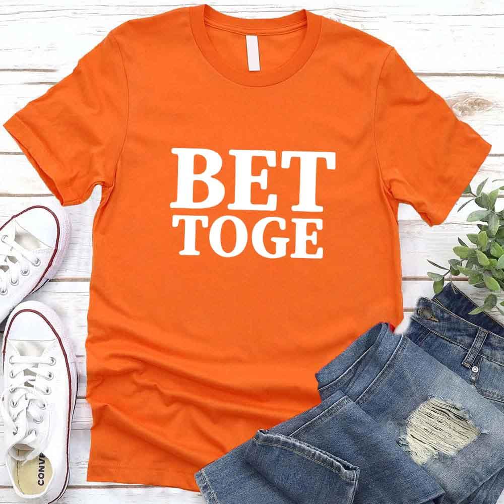Couple wearing matching Better Together Couples Tee in soft, comfortable unisex fit showing love and unity