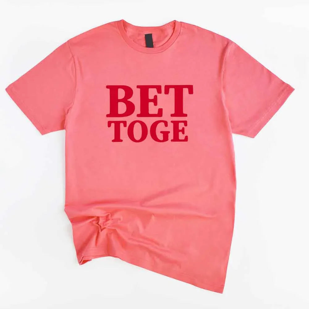 Couple wearing soft, unisex Better Together Couples Tee celebrating love and unity