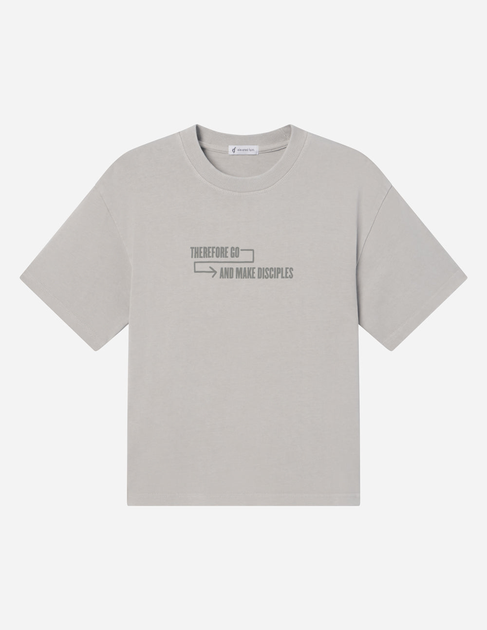 Disciples Heavyweight Tee in Chateau Grey, modern relaxed fit, 100% cotton, premium heavyweight fabric