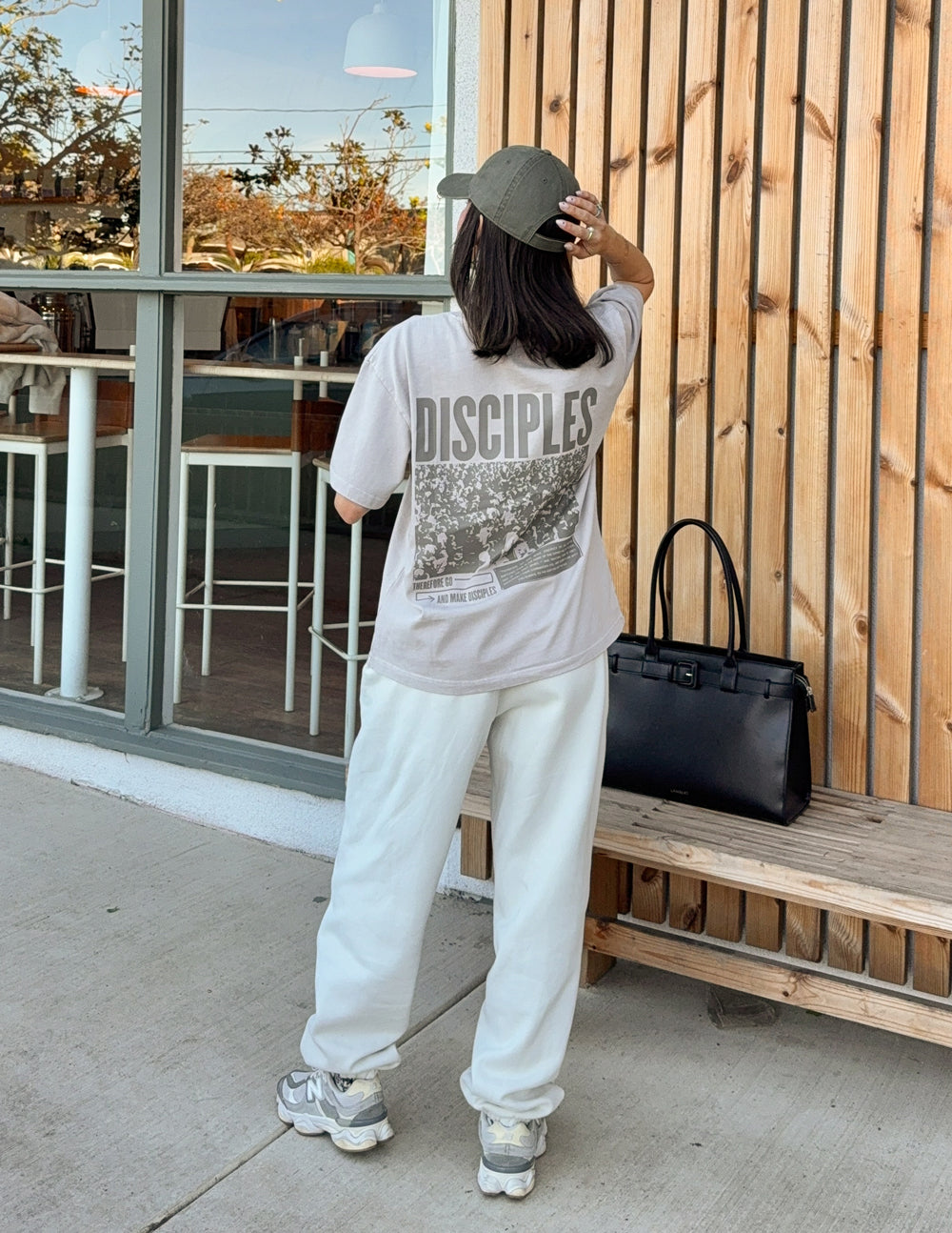 Disciples Heavyweight Tee in Chateau Grey, 100% cotton, modern relaxed fit, premium heavyweight fabric with boxy shape and soft texture