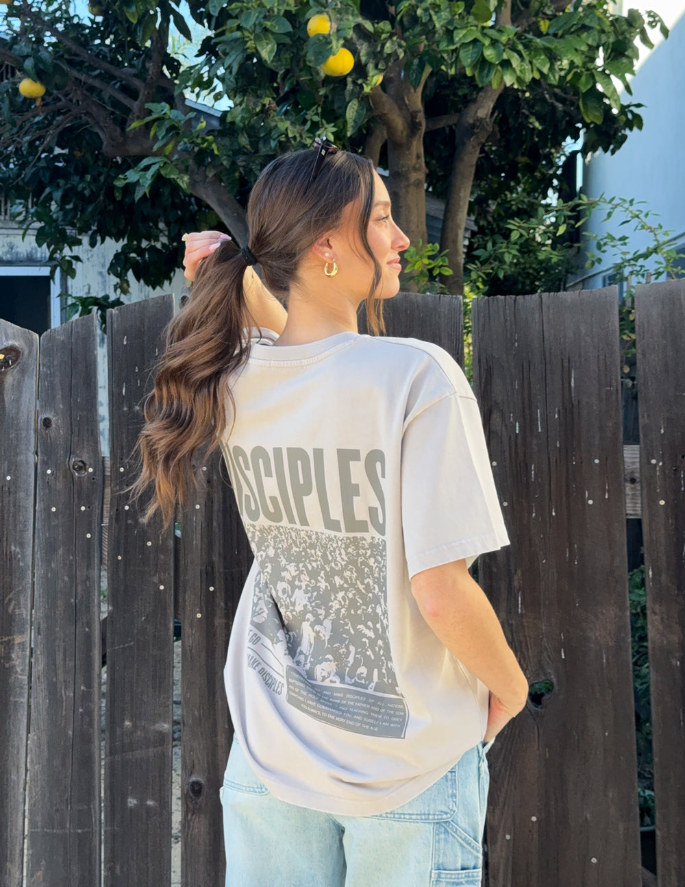 Disciples Heavyweight Tee in Chateau Grey, premium 320 GSM cotton with modern relaxed fit and boxy shape