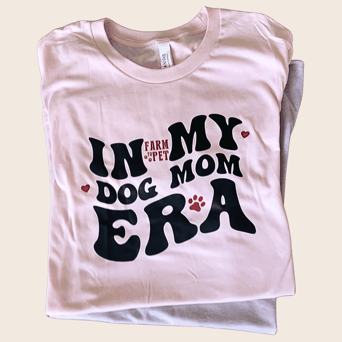 Heathered "Dog Mom Era" T-shirt for women, perfect gift for dog moms, featuring a modern fit and dog-themed design.