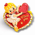 Retro Romance Brooch by 50's Vintage Dame x Lipstick & Chrome — Vintage Valentine Pin