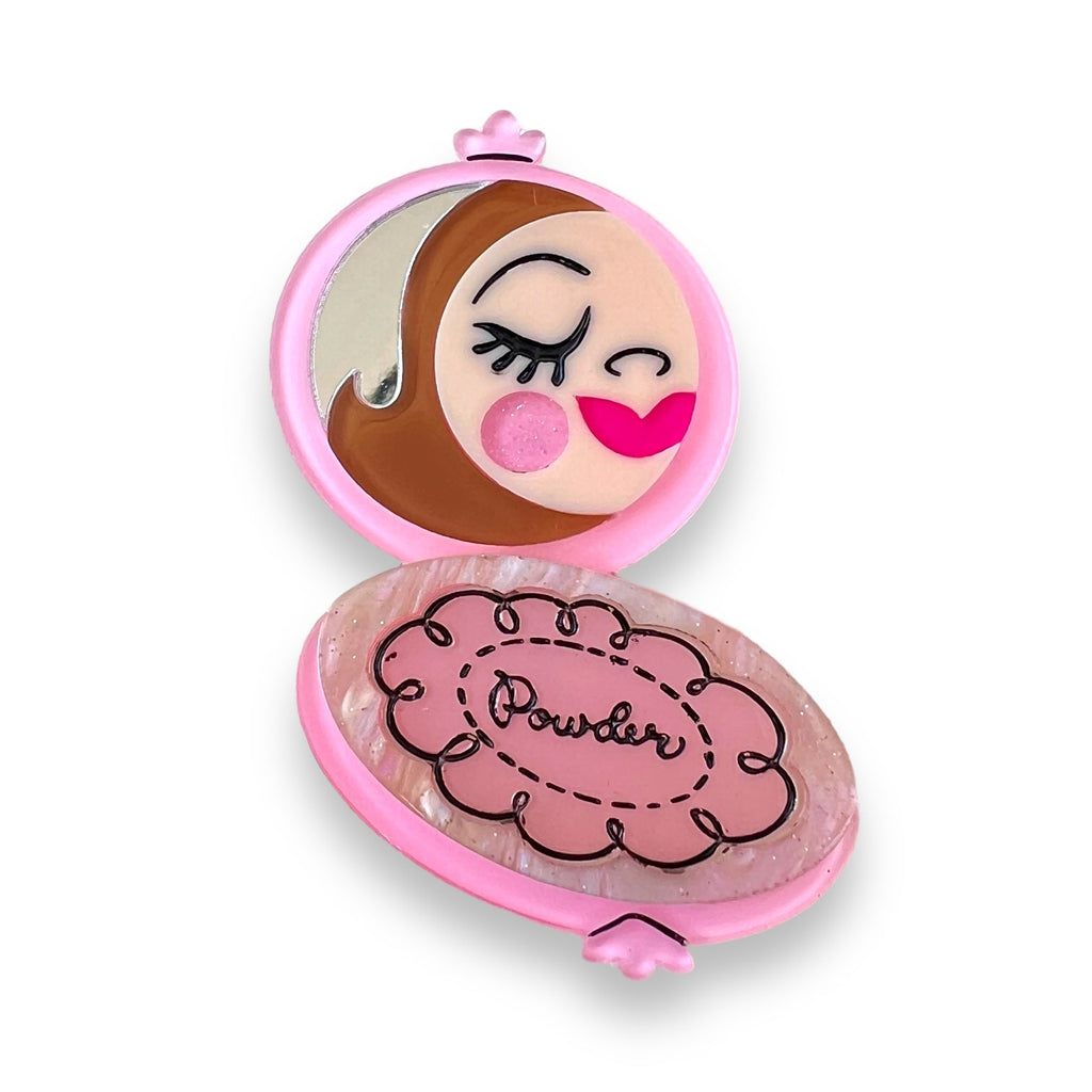 Secret Admirer Brooch PINK by Asia Ellington x Lipstick & Chrome — Vintage Love Letter Pin