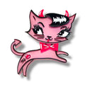 Bad Kitty Brooch by Miss Fluff x Lipstick & Chrome — Vintage Pin-Up Cat Pin