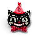 Sweetheart Jack Brooch by Johanna Parker x Lipstick & Chrome — Valloween Folk Art Pin