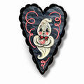 Haunted Heart Brooch by Johanna Parker x Lipstick & Chrome — Folk Art Valloween Ghost Pin