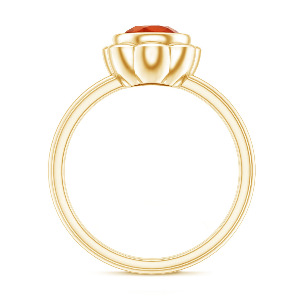 1.5 Carat Real Fire Opal Flower Engagement Ring