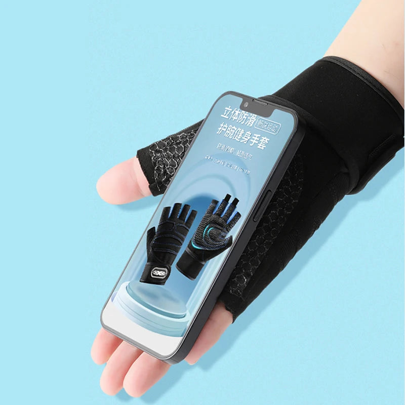 Gym Gloves for Men Women Fitness Weight Lifting Wristband Gloves Body Building Training Sports Exercise Cycling Glove Shockproof