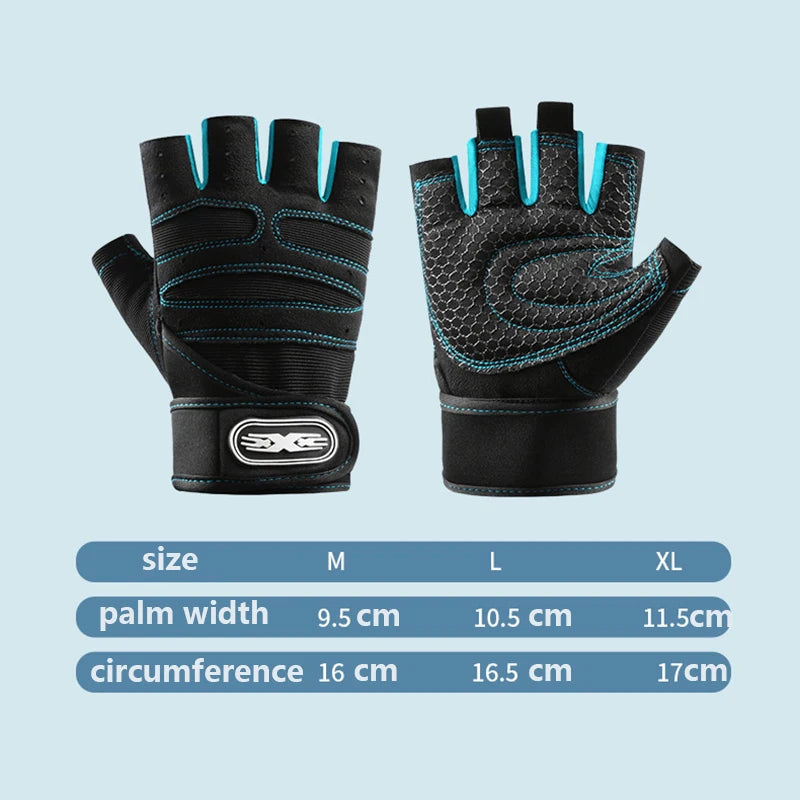 Gym Gloves for Men Women Fitness Weight Lifting Wristband Gloves Body Building Training Sports Exercise Cycling Glove Shockproof