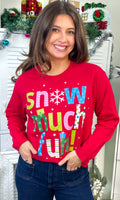 Snow Much Fun Christmas Graphic Long Sleeve T-Shirt