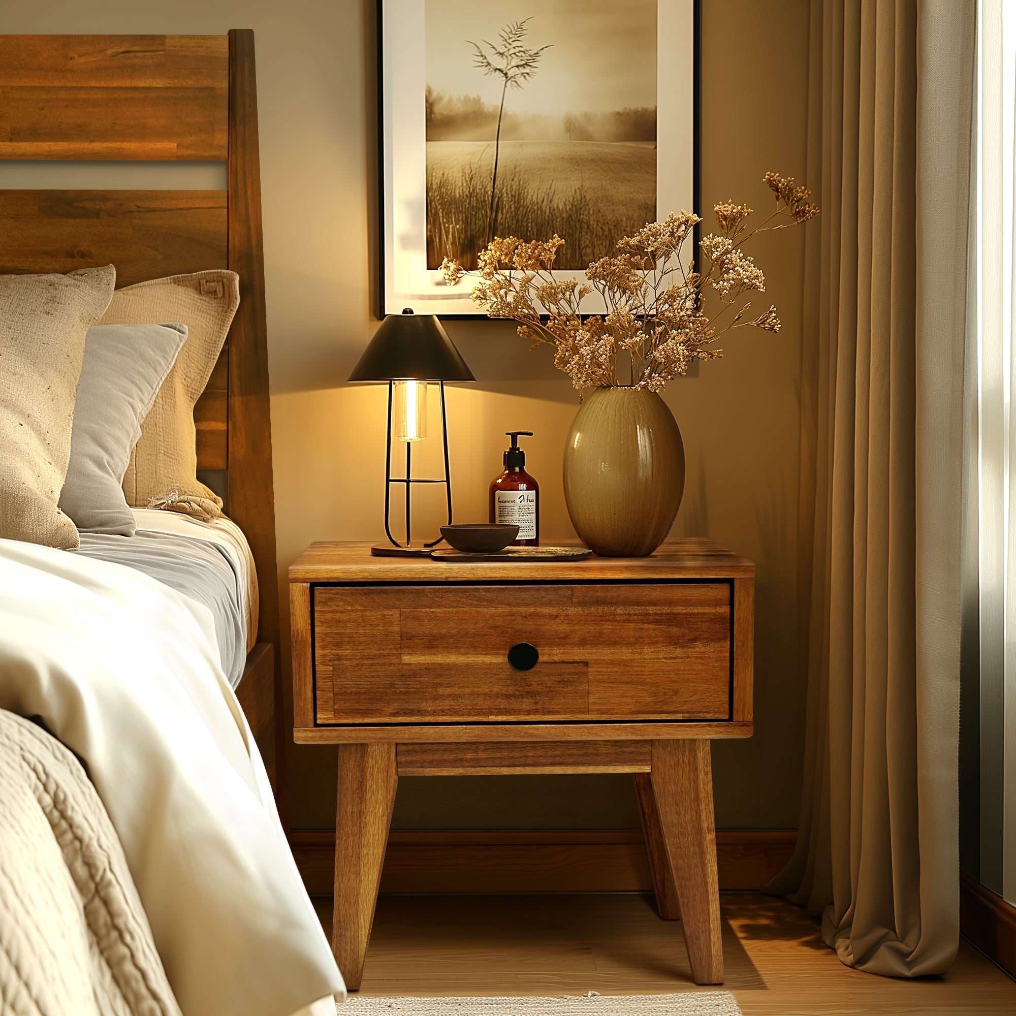 Sofia Solid Wood Nightstand