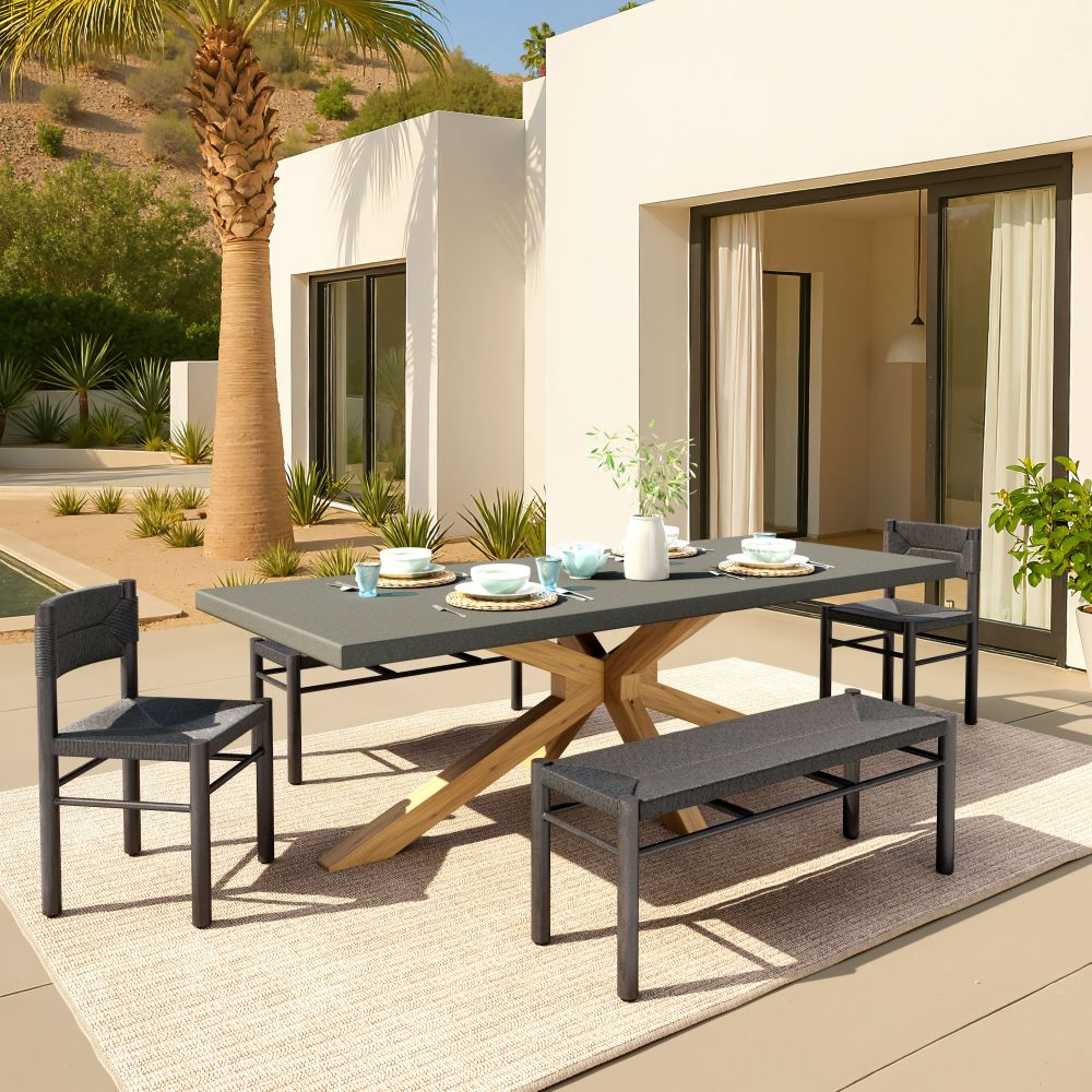 Suan Grey Rectangular Dining Table
