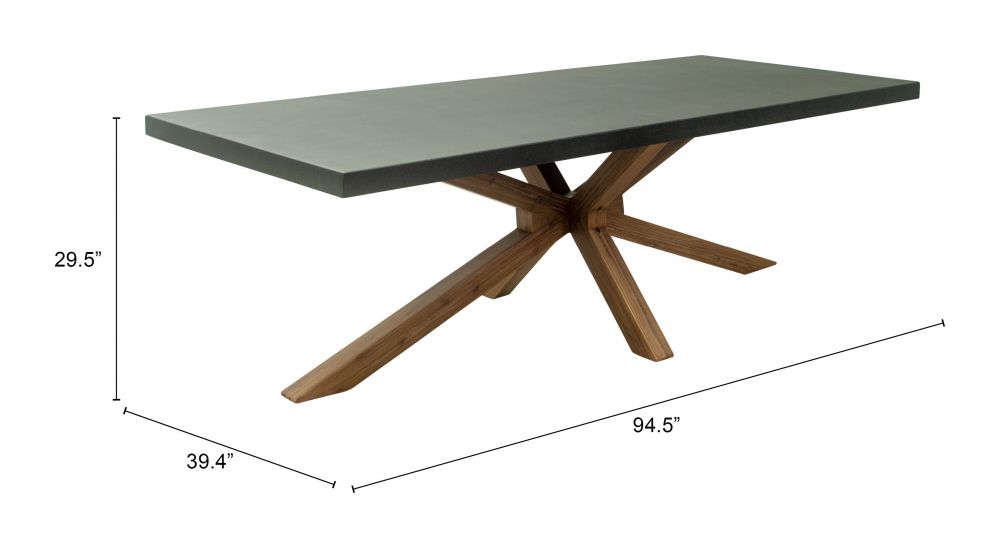 Suan Grey Rectangular Dining Table