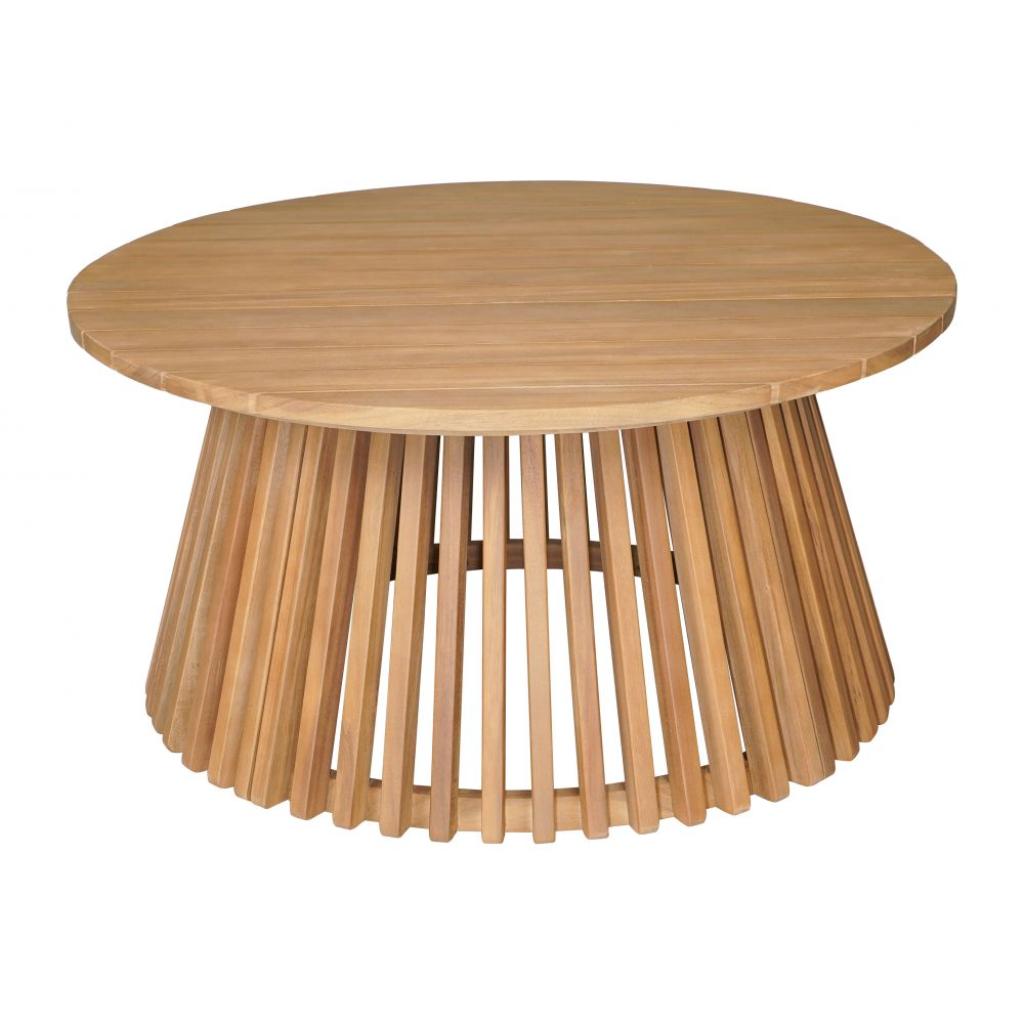Zahara Natural Wooden Round Coffee Table