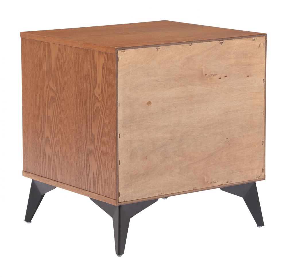 Zarif Two Drawers Wood Nightstand
