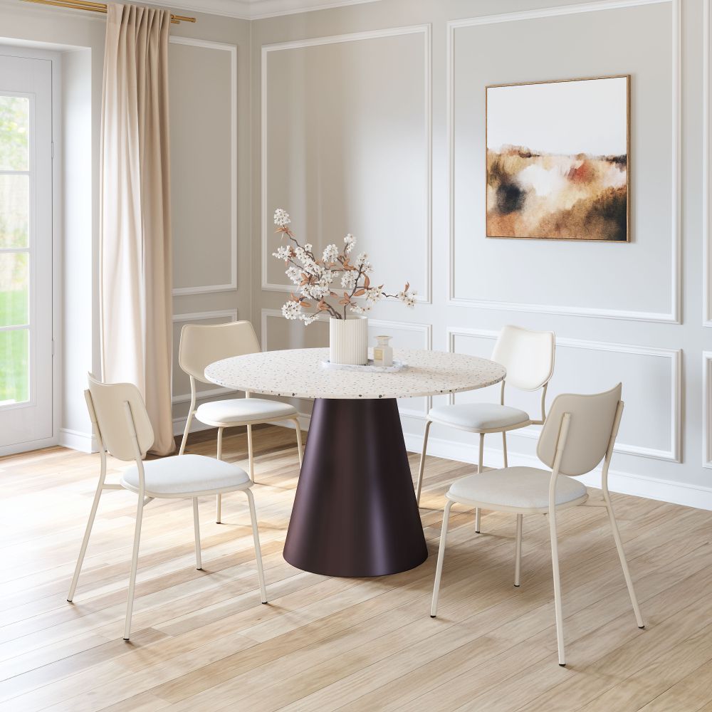 Zeal White Faux Leather Dining Chair 4PC