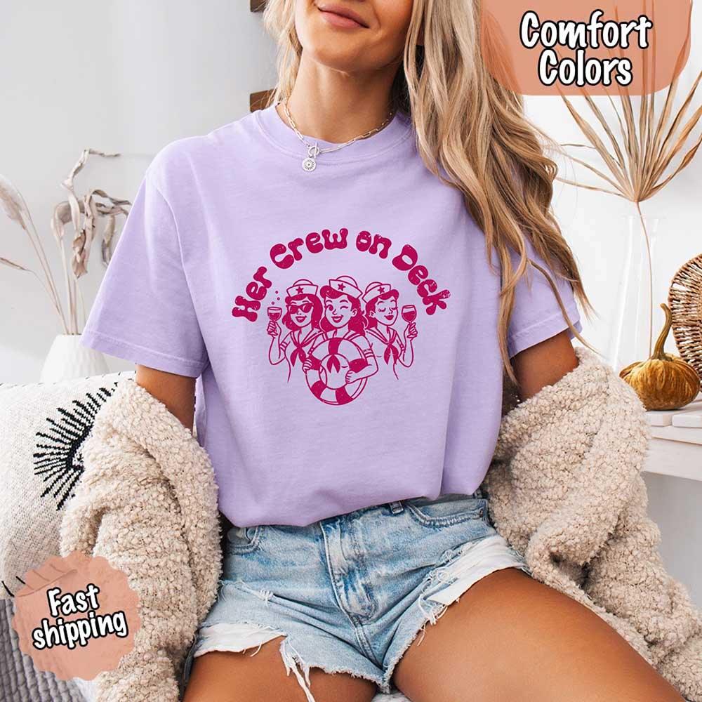 Bride on Deck Comfort Colors Shirt – Nautical Bachelorette Party Tee for Cruise or Beach Wedding