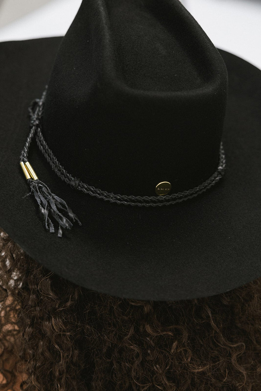 Lane Cowboy Hat with wide Western brim and unique brick crown, hand-shaped for a classic Western look