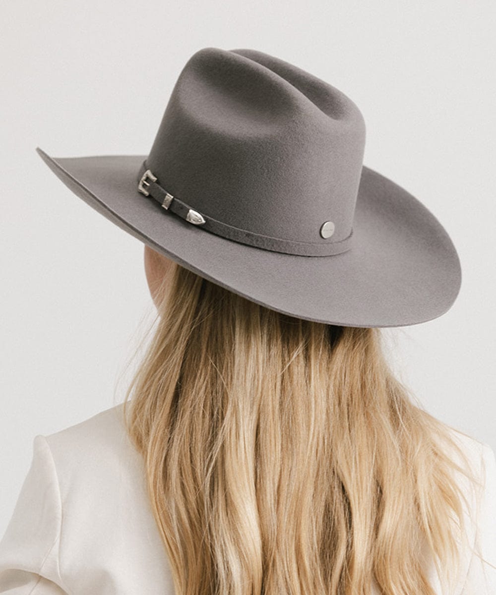Teddy Cattleman Cowboy Hat in felt with classic cattleman crown and wide brim for sun protection and timeless western style