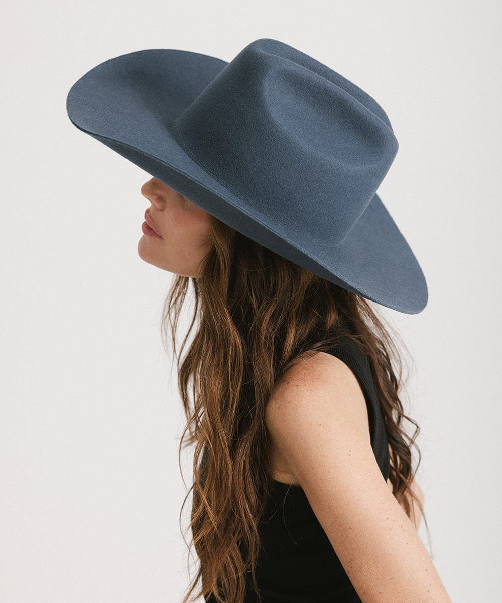 Teddy Cattleman Cowboy Hat in felt with wide brim and classic cattleman crown, perfect for country style and sun protection