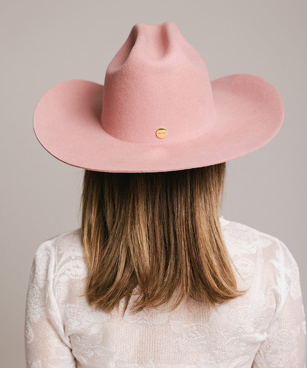 Teddy Cattleman Cowboy Hat made of felt with classic western cattleman crown and wide brim for sun protection and style