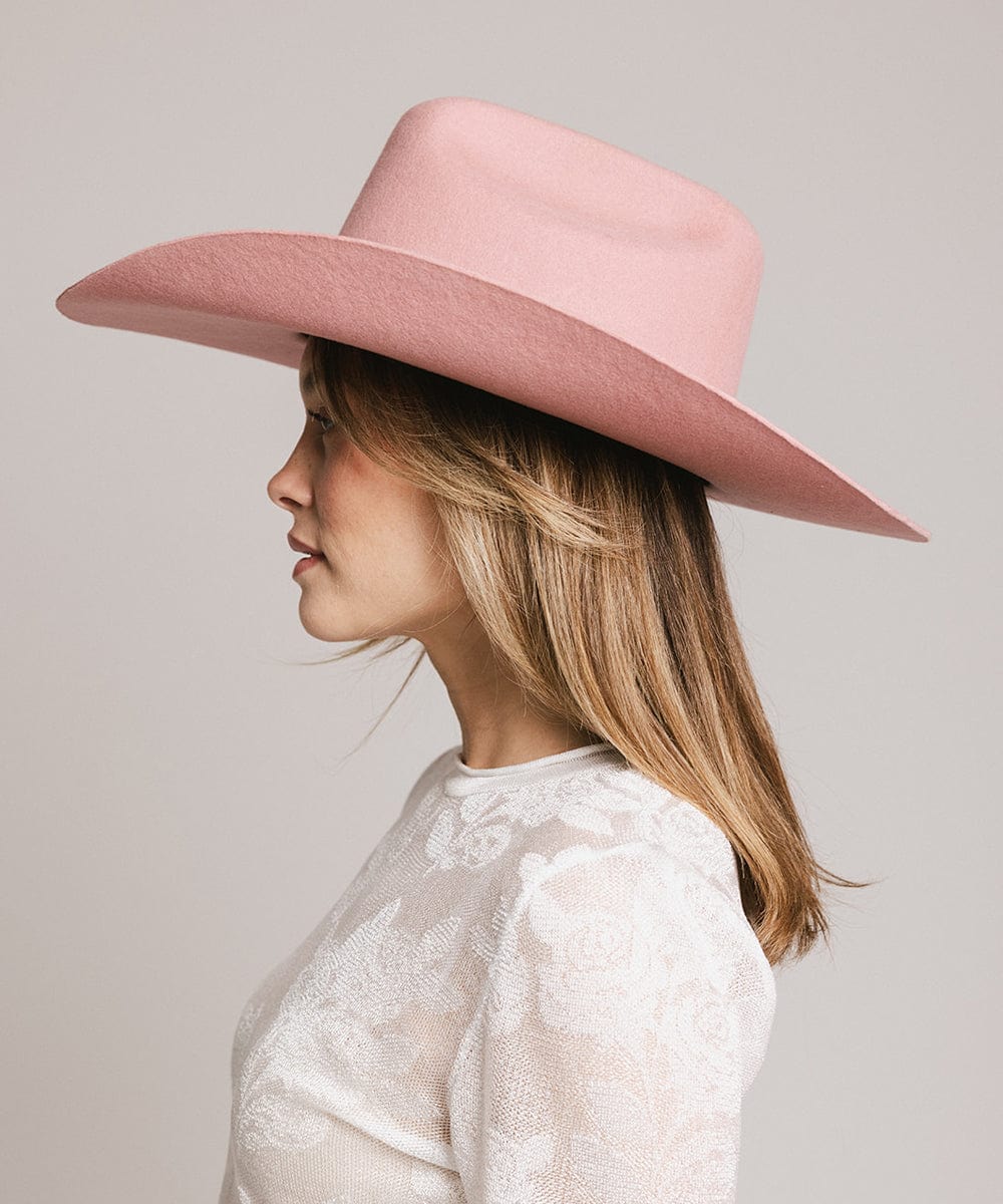 Teddy Cattleman Cowboy Hat in felt with wide brim and classic cattleman crown
