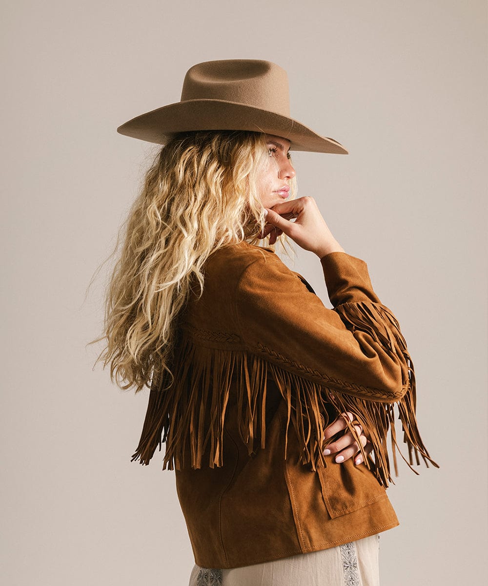 Teddy Cattleman Cowboy Hat in classic felt with wide brim and western cattleman crown