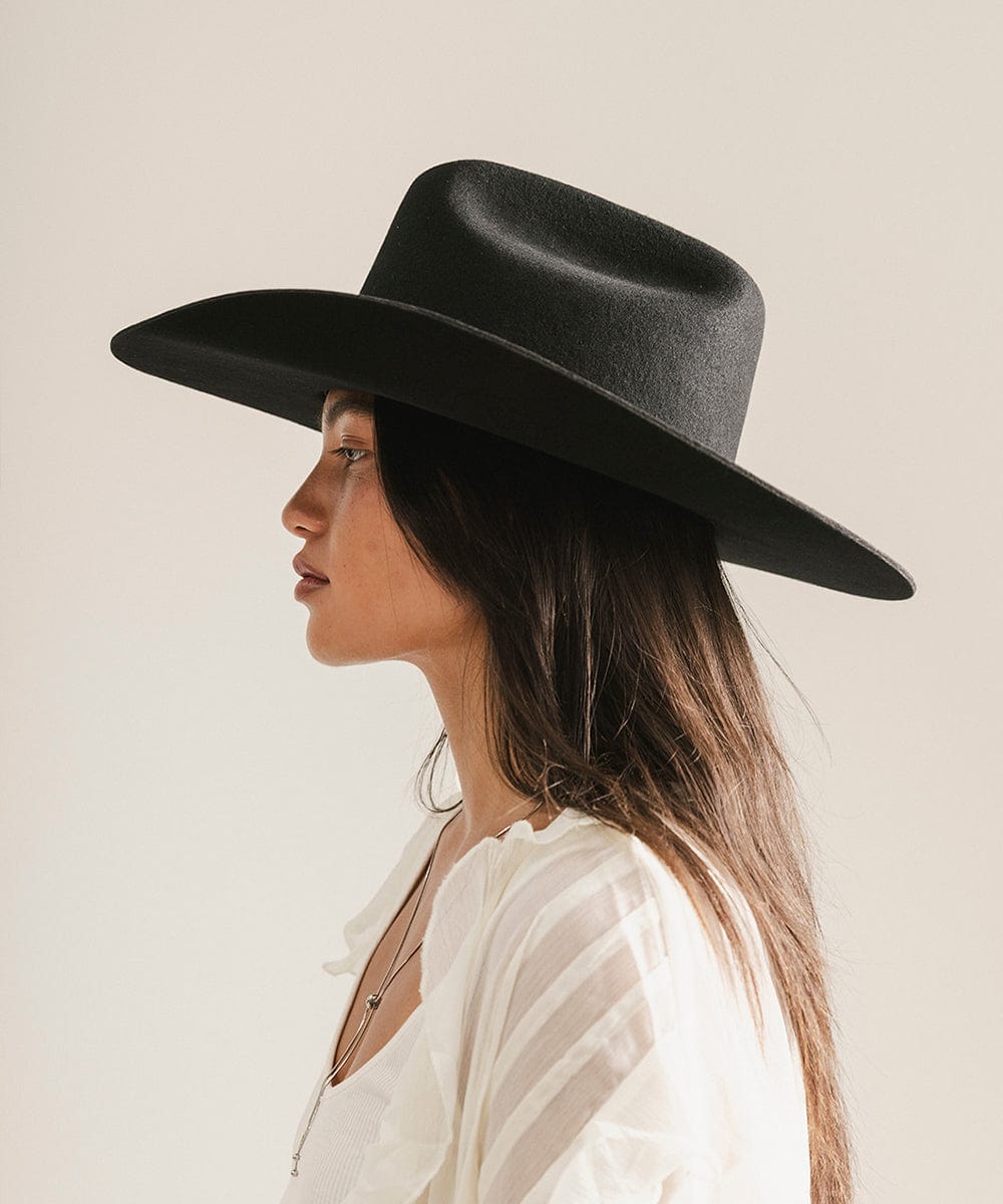 Teddy Cattleman Cowboy Hat in classic felt with wide brim and cattleman crown for stylish sun protection