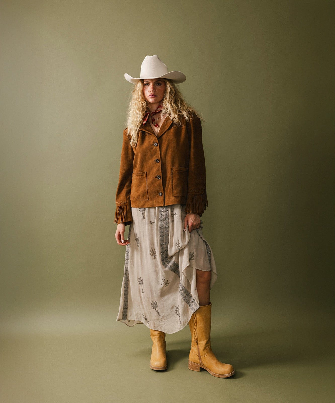 Teddy Cattleman Cowboy Hat in felt with classic western cattleman crown and wide brim for sun protection and timeless style