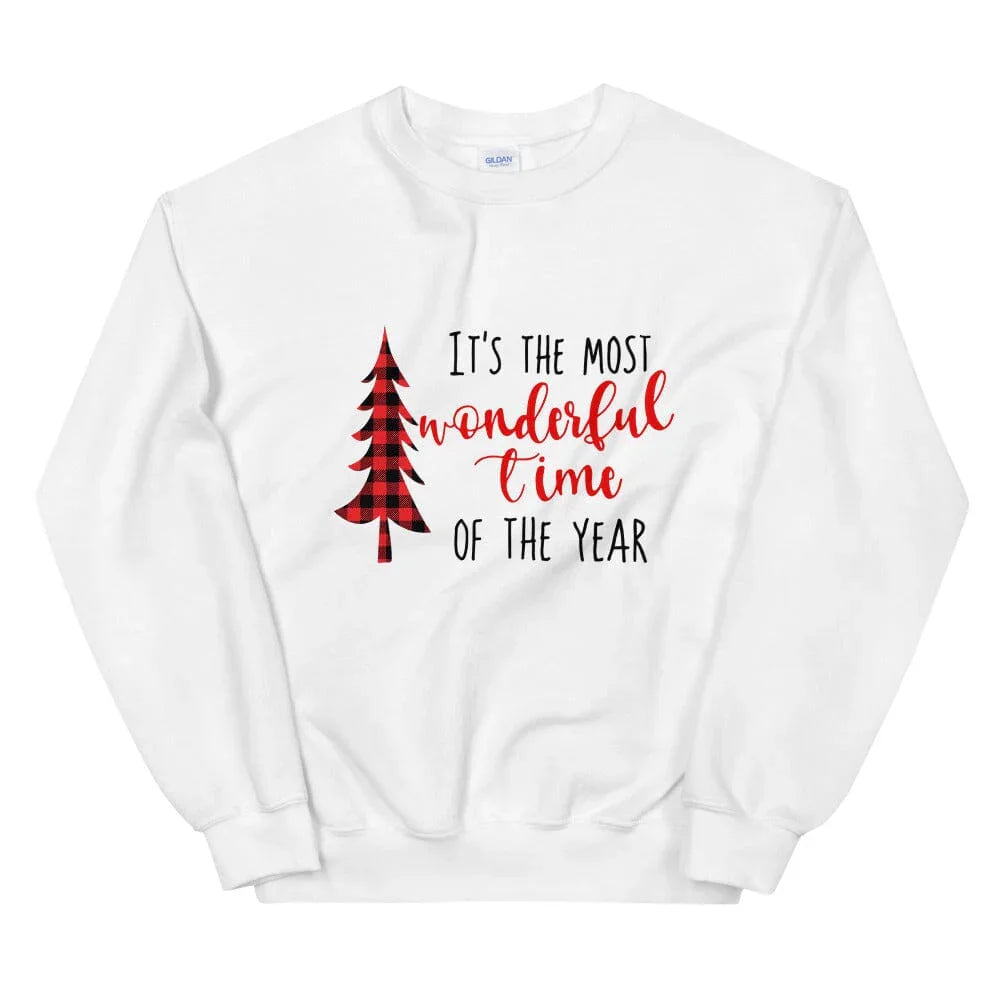 Most Wonderful Time White Sweatshirt