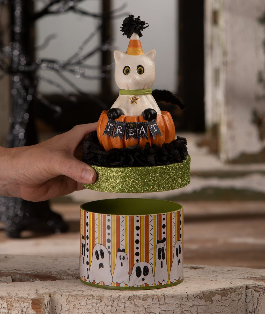 Treat Casper on Box | Halloween Decor | Bethany Lowe