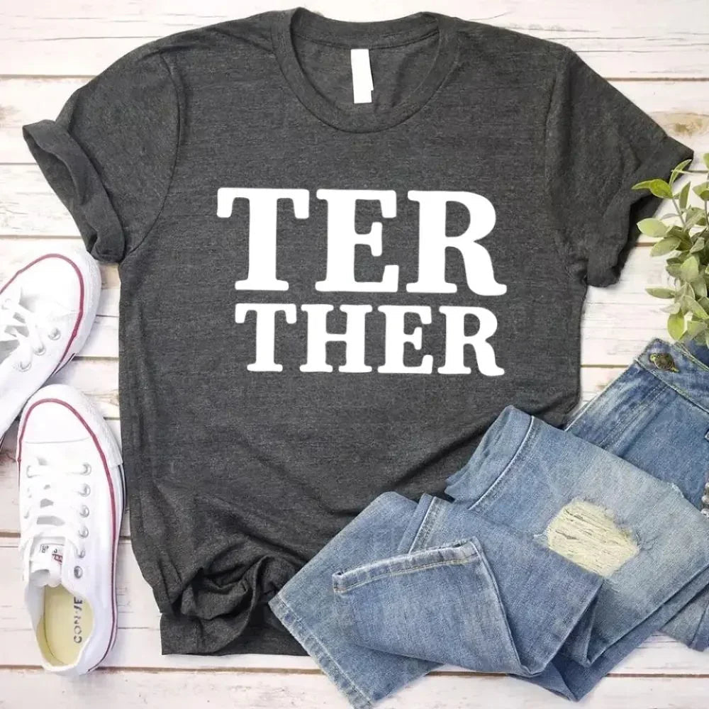 Matching Better Together couples tee in soft cotton unisex fit celebrating love and connection