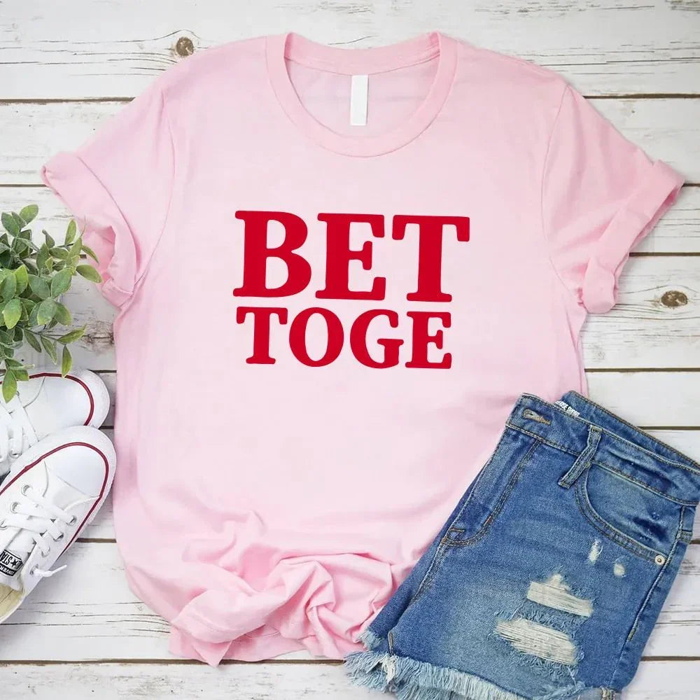 Couple wearing matching Better Together Couples Tee with soft cotton and unisex fit showing love and connection
